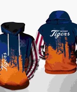 Detroit Tigers MLB Team US 3D Hoodie Zipper Hoodie