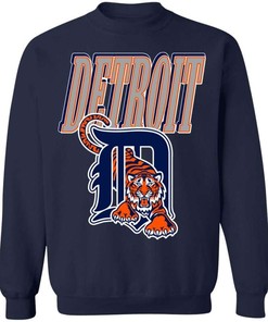 Detroit Tigers Vintage Mlb Crewneck Sweatshirt