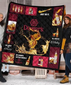 Dewar's Scotch All I Need Is Whisky Gift Idea Quilt