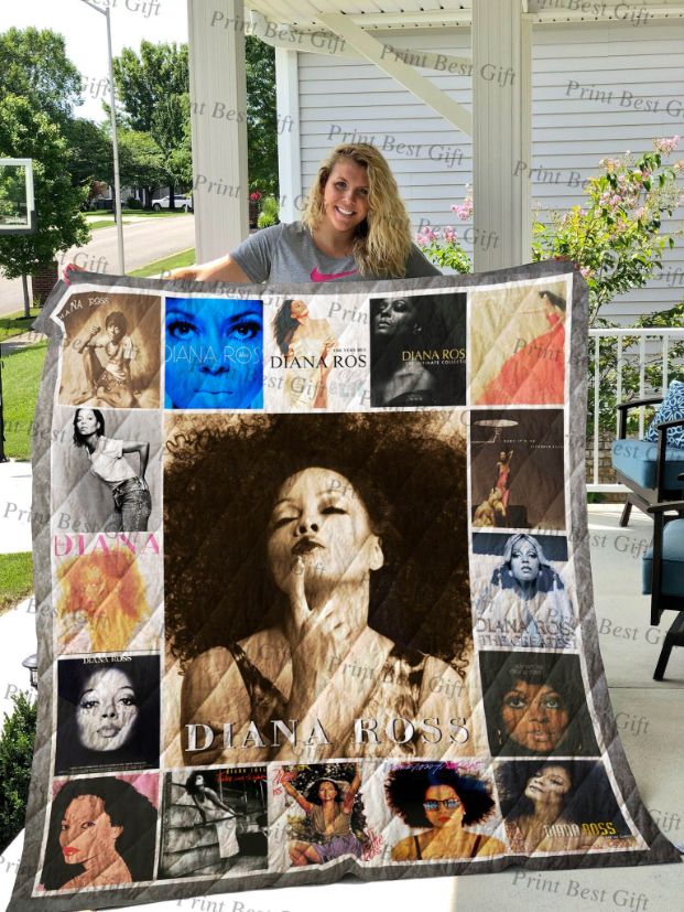 Diana Ross Albums Co Poster Quilt Blanket