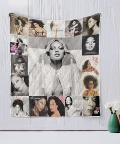 Diana Ross Vintage Music Quilt Blanket Bedding Set
