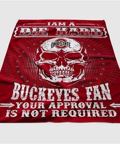 Die Hard Iam Buckeyes Fan Sherpa Fleece Blanket Gifts for Family, for Couple