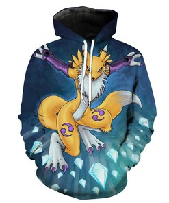 Digimon Renamon Digimon Anime Hoodie 3D