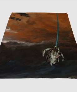 Digital Painting Illustration Thrasher Sherpa Fleece Blanket Gifts for Family, for Couple