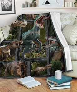 Dinosaur Dinosaur Lover Sherpa Fleece Blanket Gifts for Family, for Couple