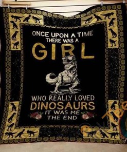 Dinosaur Girl's Quilt Blanket Bedding Set