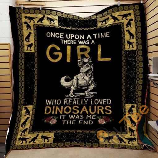 Dinosaur Girl's Quilt Blanket Bedding Set