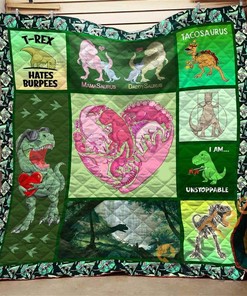 Dinosaur Quilt Blanket Bedding Set