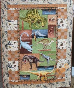 Dinosaur Quilt Blanket Bedding Set With Pilliwcases Options