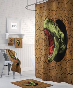 Dinosaur Shower Curtain, Dinosaur Bathroom Decor
