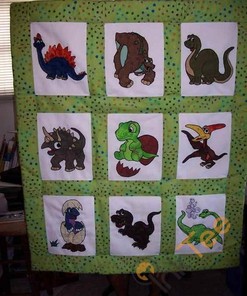 Dinosaur V6 Quilt Blanket Bedding Set