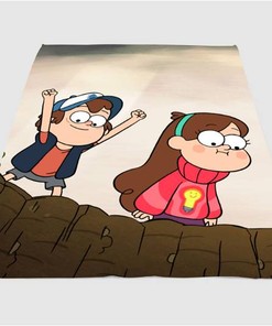 Dipper And Mabel Sherpa Fleece Blanket Gifts for Family, for Couple