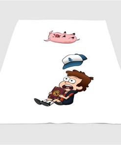 Dipper Gravity Falls Sherpa Fleece Blanket Gifts for Family, for Couple