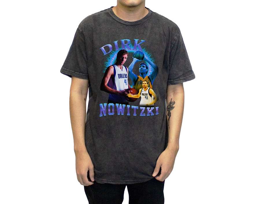 Dirk Nowitzki Vintage Washed Style T-Shirt