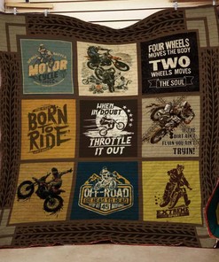 Dirt Bike Four Wheels Moves The Body Quilt Blanket Bedding Set