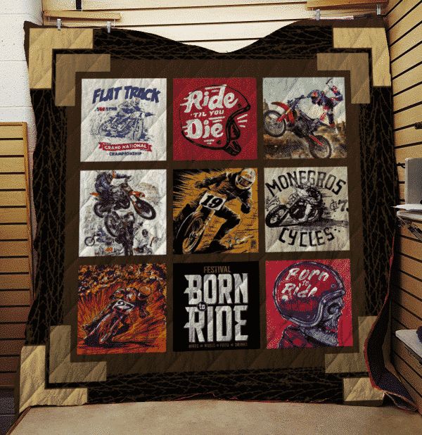 Dirt Bike Ride Til You Die Quilt Blanket Bedding Set