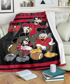 Disney Buccaneers Team Football Sherpa Blanket Fleece Blanket Gifts for Fans
