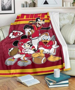 Disney Chiefs Team Football Sherpa Blanket Fleece Blanket Gifts for Fans