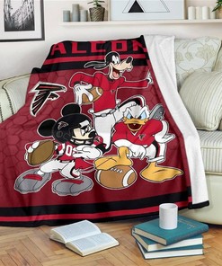 Disney Falcons Team Football Sherpa Blanket Fleece Blanket Gifts for Fans