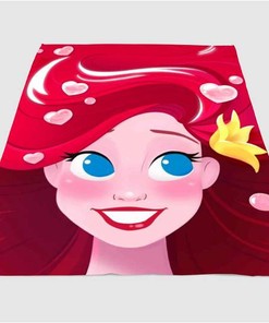 Disney Girl Character Sherpa Blanket Fleece Blanket Funny Gifts