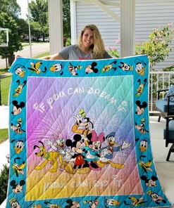 Disney If You Can Dream Mickey Mouse Inspired Quilt Blanket Bedding Set