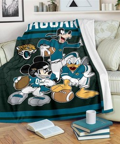 Disney Jaguars Team Football Sherpa Blanket Fleece Blanket Gifts for Fans
