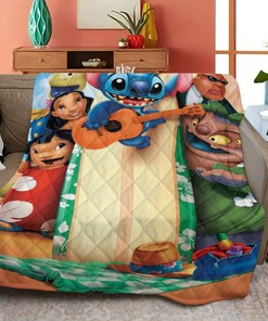 Disney Lilo And Stitch Quilt Blanket Bedding Set, Funny Lilo And Stitch Quilt Blanket Bedding Set