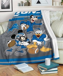 Disney Lions Team Football Sherpa Blanket Fleece Blanket Gifts for Fans