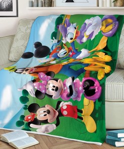 Disney Mickey Mouse All Characters Gift For Fan, Disney Characters Mickey Minnie Goofy Daisy Donald Blanket Gift