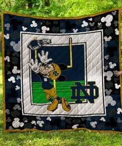 Disney Mickey Notre Dame Fighting Irish Ncaa Collected Collection Quilt Blanket Bedding Set