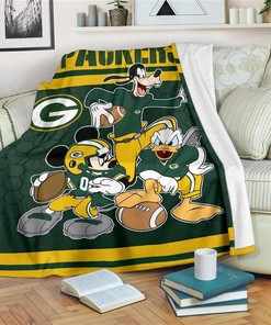 Disney Packers Team Football Sherpa Blanket Fleece Blanket Gifts for Fans