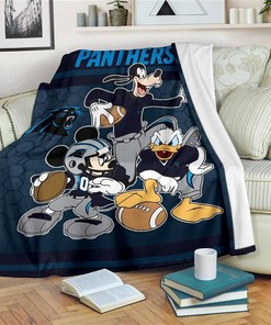 Disney Panthers Team Football Sherpa Blanket Fleece Blanket Gifts for Fans