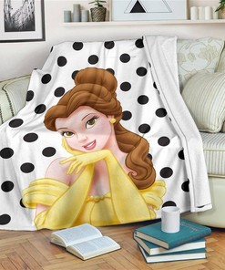 Disney Princess Belle Beauty And The Beast Sherpa Blanket Fleece Blanket Funny Gifts