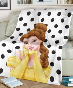 Disney Princess Belle Best Seller Fleece Blanket Gift For Fan, Quilt Blanket Bedding Set Gift