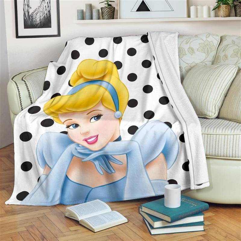 Disney Princess Cinderella Sherpa Blanket Fleece Blanket Funny Gifts