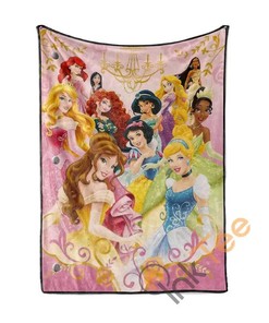 Disney Princess Family Area Limited Edition Sherpa Blanket Fleece Blanket Funny Gifts