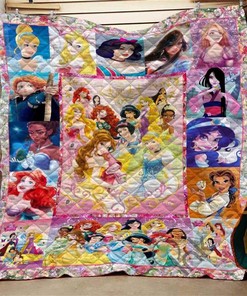 Disney Princesses Quilt Blanket Bedding Set