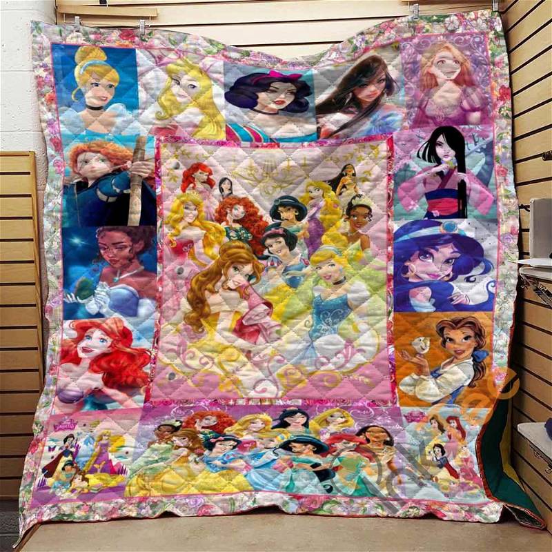 Disney Princesses Quilt Blanket Bedding Set