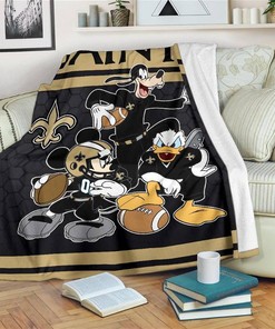Disney Saints Team Football Sherpa Blanket Fleece Blanket Gifts for Fans