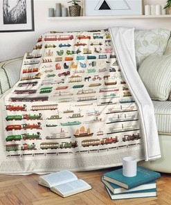 Disney Transportation Funny Sherpa Blanket Fleece Blanket Funny Gifts