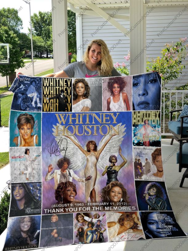 Diva Whitney Houston Thank You For The Memories Quilt Blanket