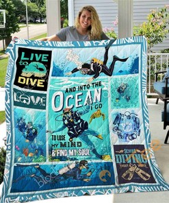 Dive into Comfort with Live To Dive Quilt Blanket Bedding Set