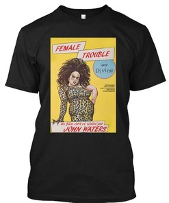 Divine John Waters Trouble Pink Flamingos Funny Heavy Metal T-Shirt