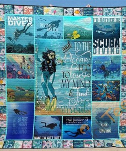 Diving Is My Life Quilt Blanket Bedding Set