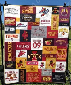 Diving Ncaa Iowa State Cyclones Collection Great Quilt Blanket Bedding Set