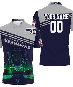 Dk Metcalf Seattle Seahawks Legend Champions 2020 Nfl Season Nfc West Champs Personalized 3D All Over Print Polo Shirt