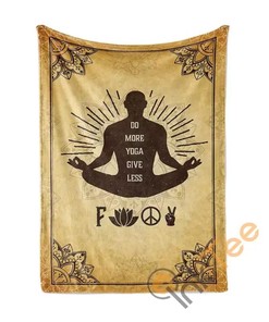 Do More Yoga Give Less F Bombs Sherpa Fleece Blanket Gifts for Family, for Couple
