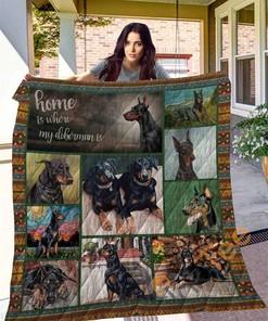 Doberman 10 Quilt Blanket Bedding Set