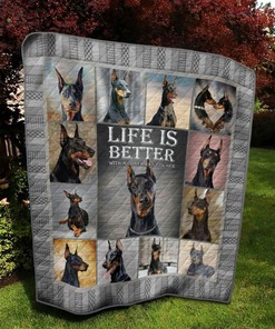 Doberman Pinscher P110404 Quilt Blanket DUP