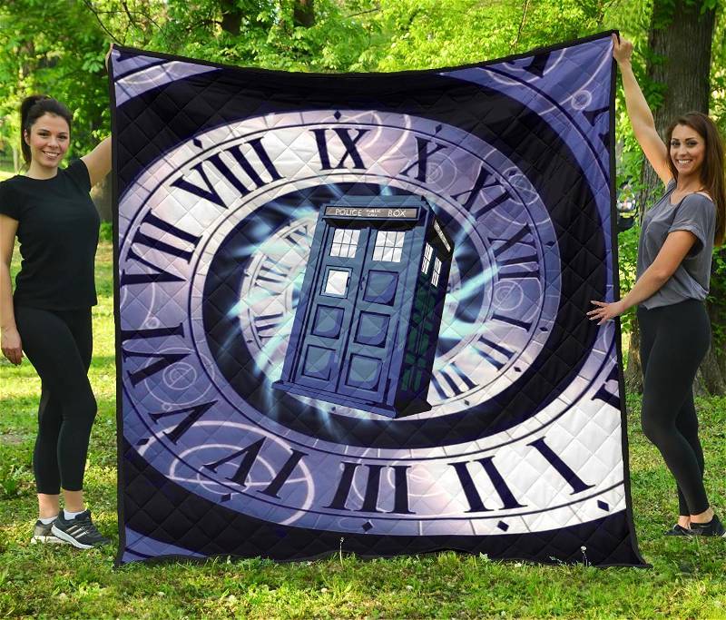 Doctor Who Tardis Funny Gift Idea For Fan Quilt